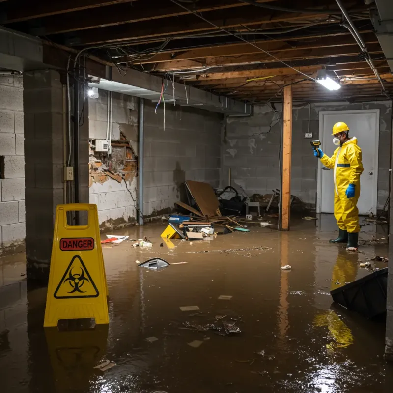 Flooded Basement Electrical Hazard in Lincoln County, OK Property